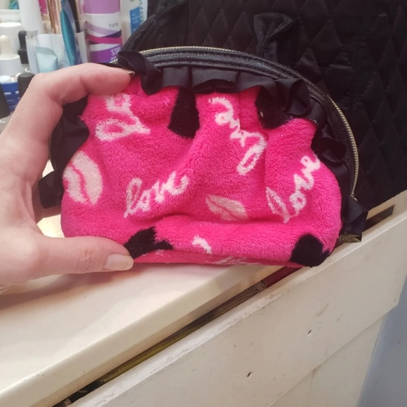 Betsey Johnson Plush Cosmetic Bag - Picture 2 of 4